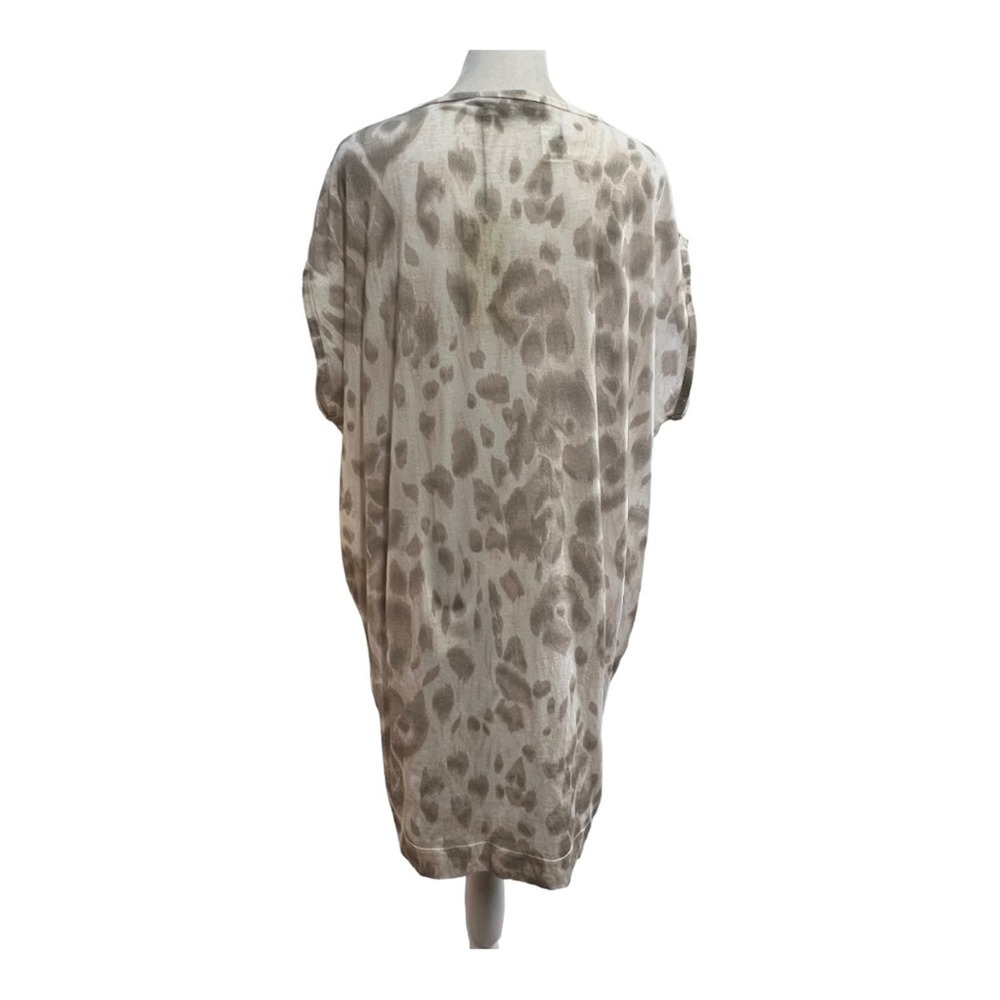 STELLA MCCARTNEY Taupe & cream Cheetah Print Tunic Top with Boat Neckline NWT M - Picture 9 of 13